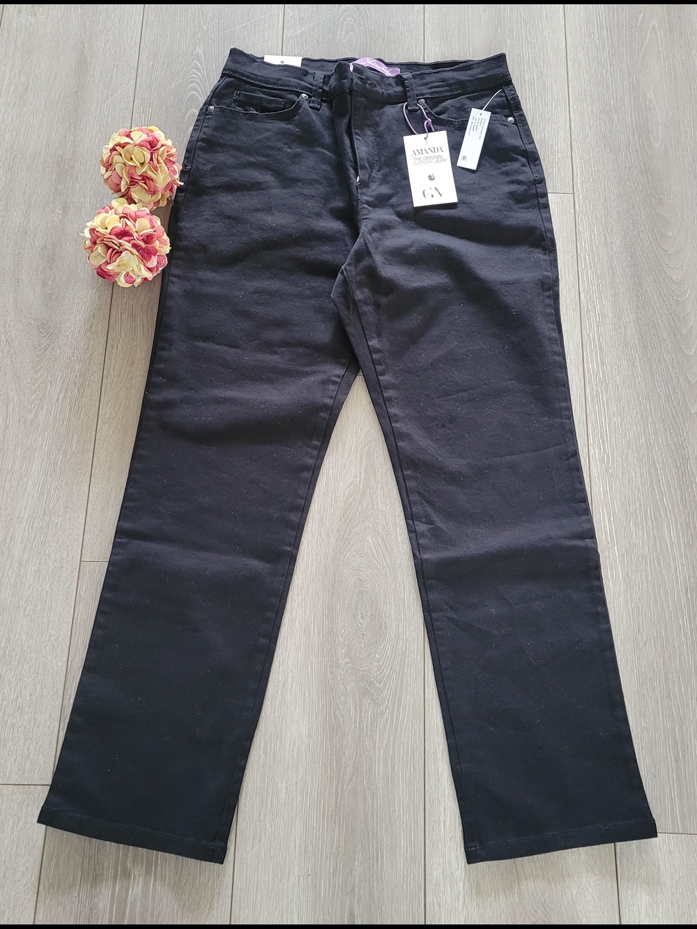 Black Straight-Leg Pants